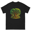 Banyan Tree Hawaiian t-shirt design on a Black unisex tee