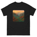 Waimea Canyon Sunrise Hawaiian t-shirt design on a Black unisex tee
