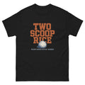 Two Scoop Rice Hawaiian t-shirt design on a Black unisex tee