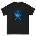 Manta Ray Night Dive Hawaiian t-shirt design on a Black unisex tee