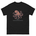 Hee Octopus Hawaiian t-shirt design on a Black unisex tee