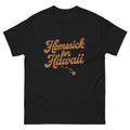 Homesick For Hawaii Hawaiian t-shirt design on a Black unisex tee