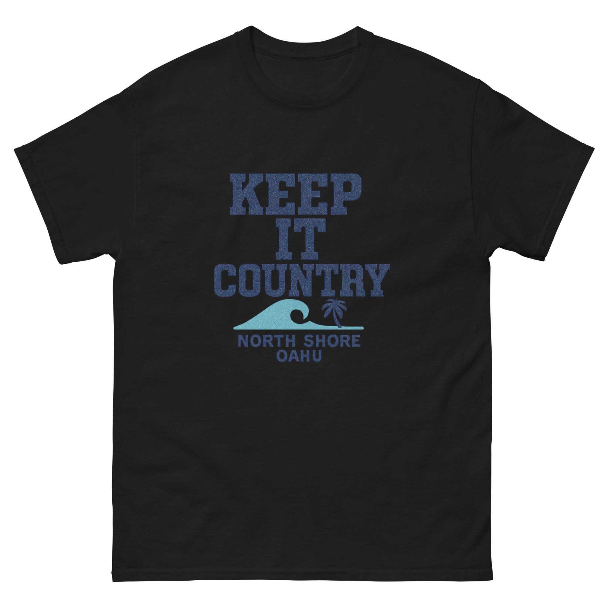 Keep It Country Hawaiian t-shirt design on a Black unisex tee