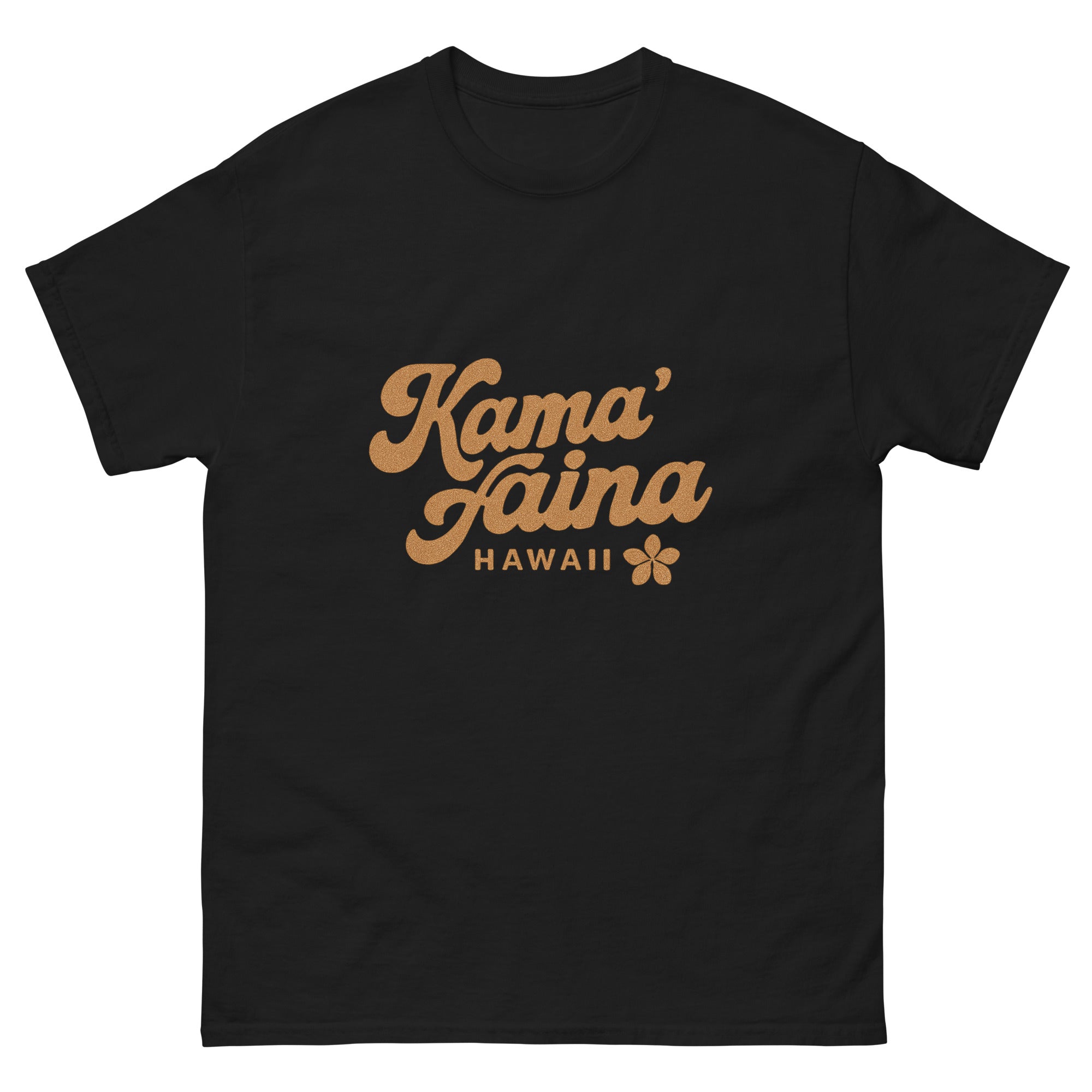 Kamaaina Hawaiian t-shirt design on a Black unisex tee