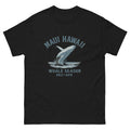 Humpback Whale Hawaiian t-shirt design on a Black unisex tee