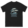 Spinner Dolphins Hawaiian t-shirt design on a Black unisex tee