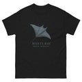Manta Ray Hawaiian t-shirt design on a Black unisex tee
