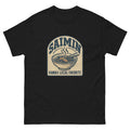 Saimin Hawaiian t-shirt design on a Black unisex tee