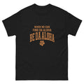 Be Da Aloha Hawaiian t-shirt design on a Black unisex tee