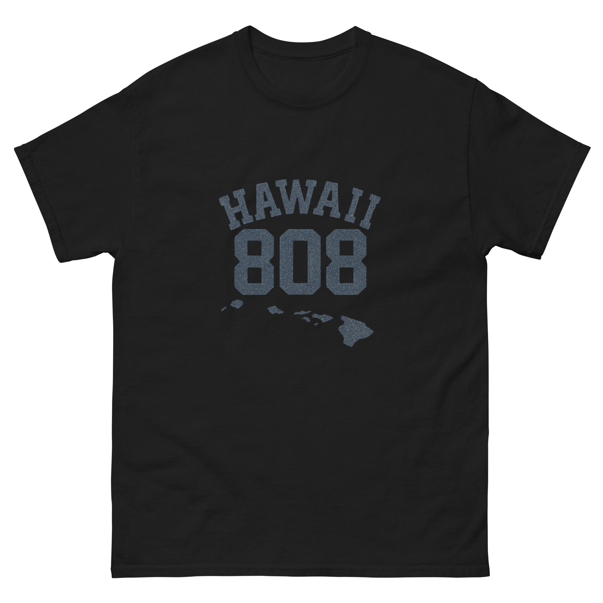 808 Islands Hawaiian t-shirt design on a Black unisex tee