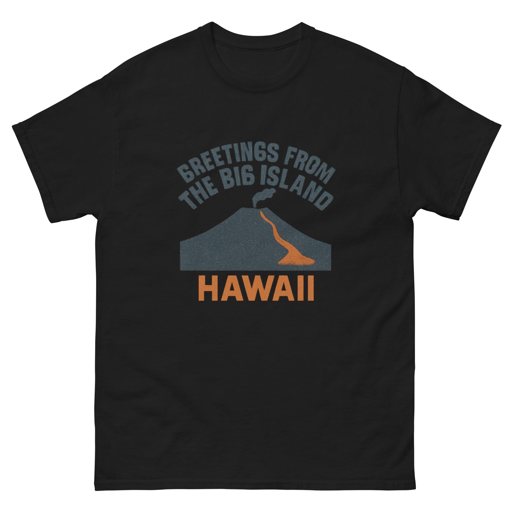 Big Island Hawaiian t-shirt design on a Black unisex tee