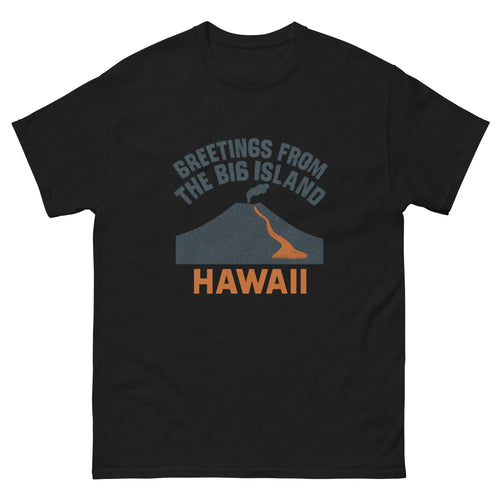 Big Island Hawaiian t-shirt design on a Black unisex tee