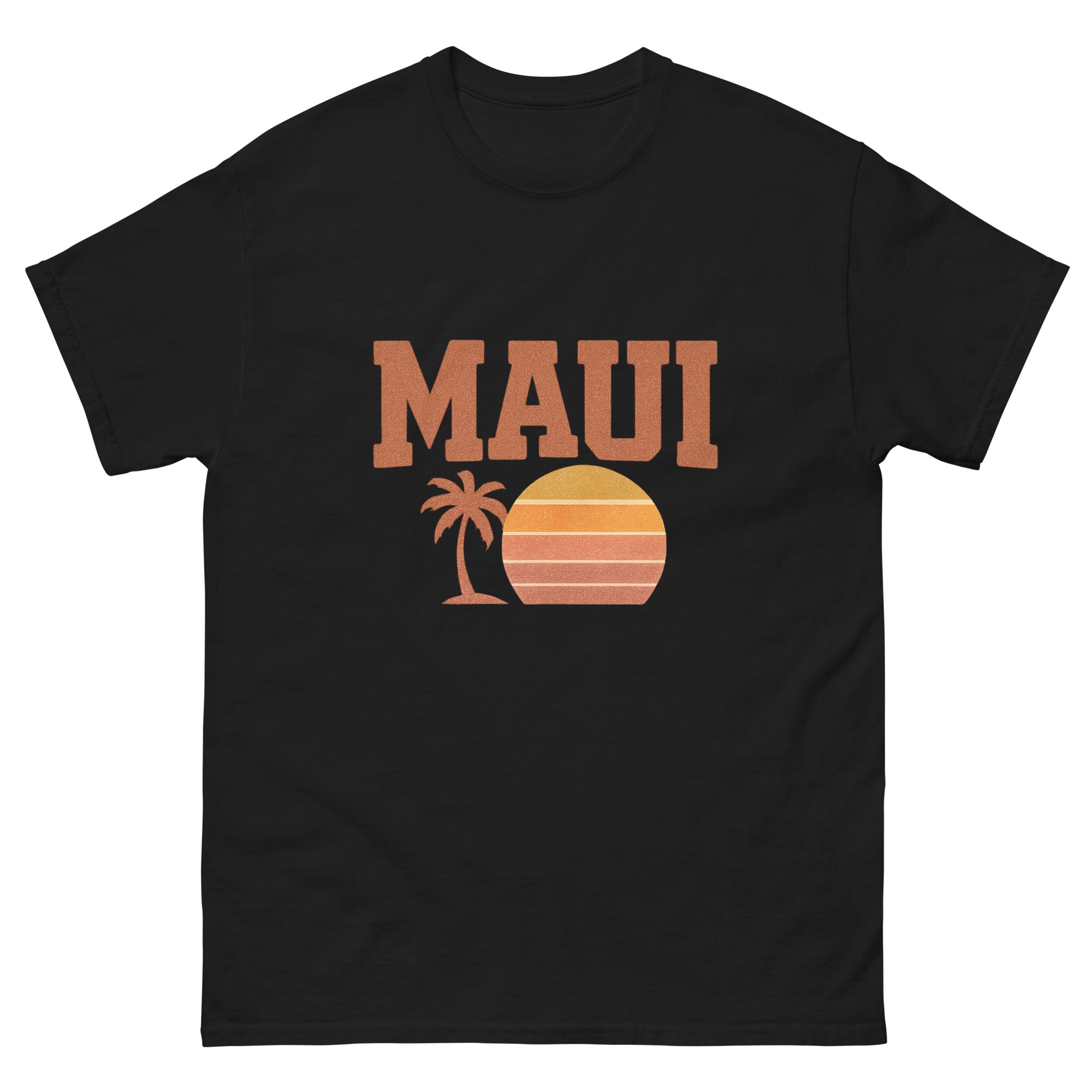 Maui Hawaiian t-shirt design on a Black unisex tee