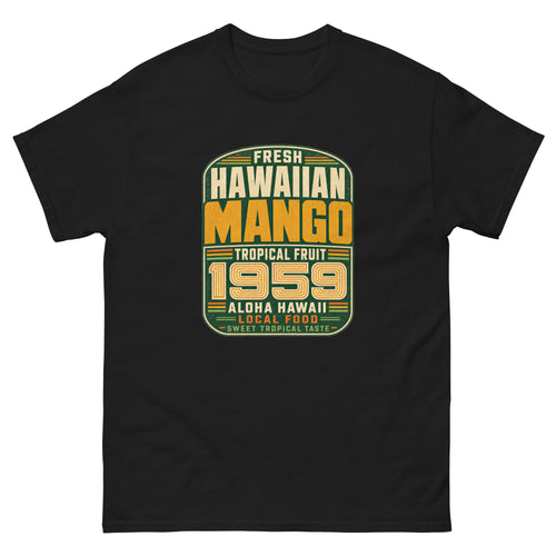Fresh Hawaiian Mango Hawaiian t-shirt design on a unisex tee