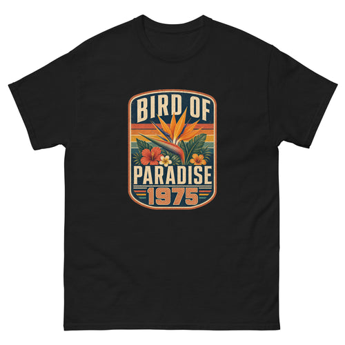 Bird of Paradise Hawaiian t-shirt design on a unisex tee