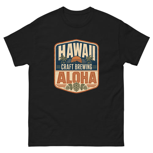 Craft Beer Hawaiian t-shirt design on a unisex tee