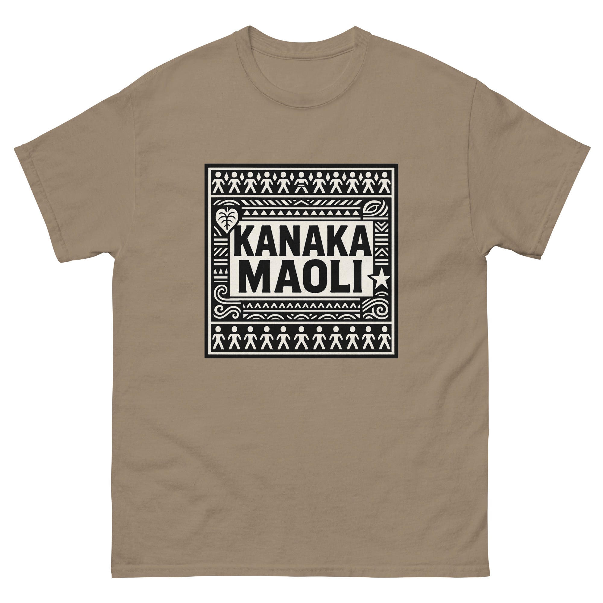 Kanaka Maoli Hawaiian Pride T-Shirt Hawaiian t-shirt design on a Brown Savana unisex tee