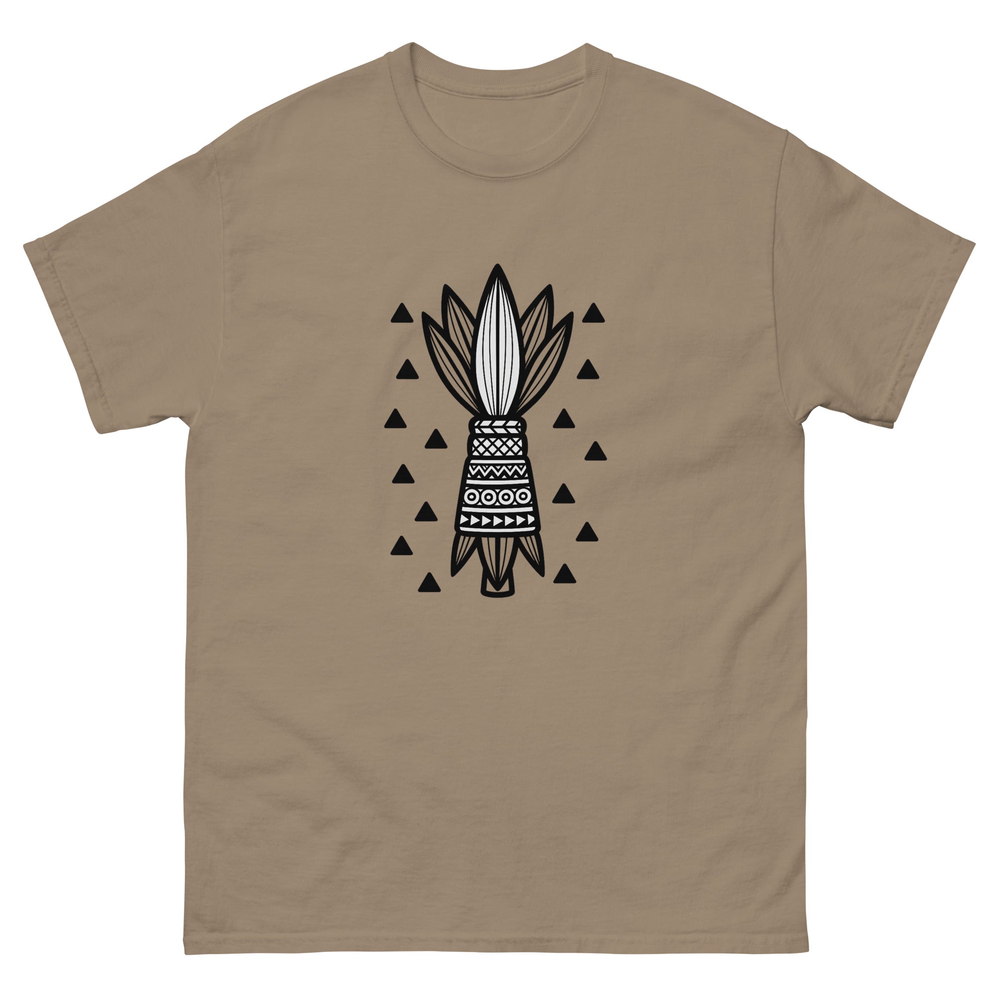 Hookupu Offering Hawaiian t-shirt design on a Brown Savana unisex tee