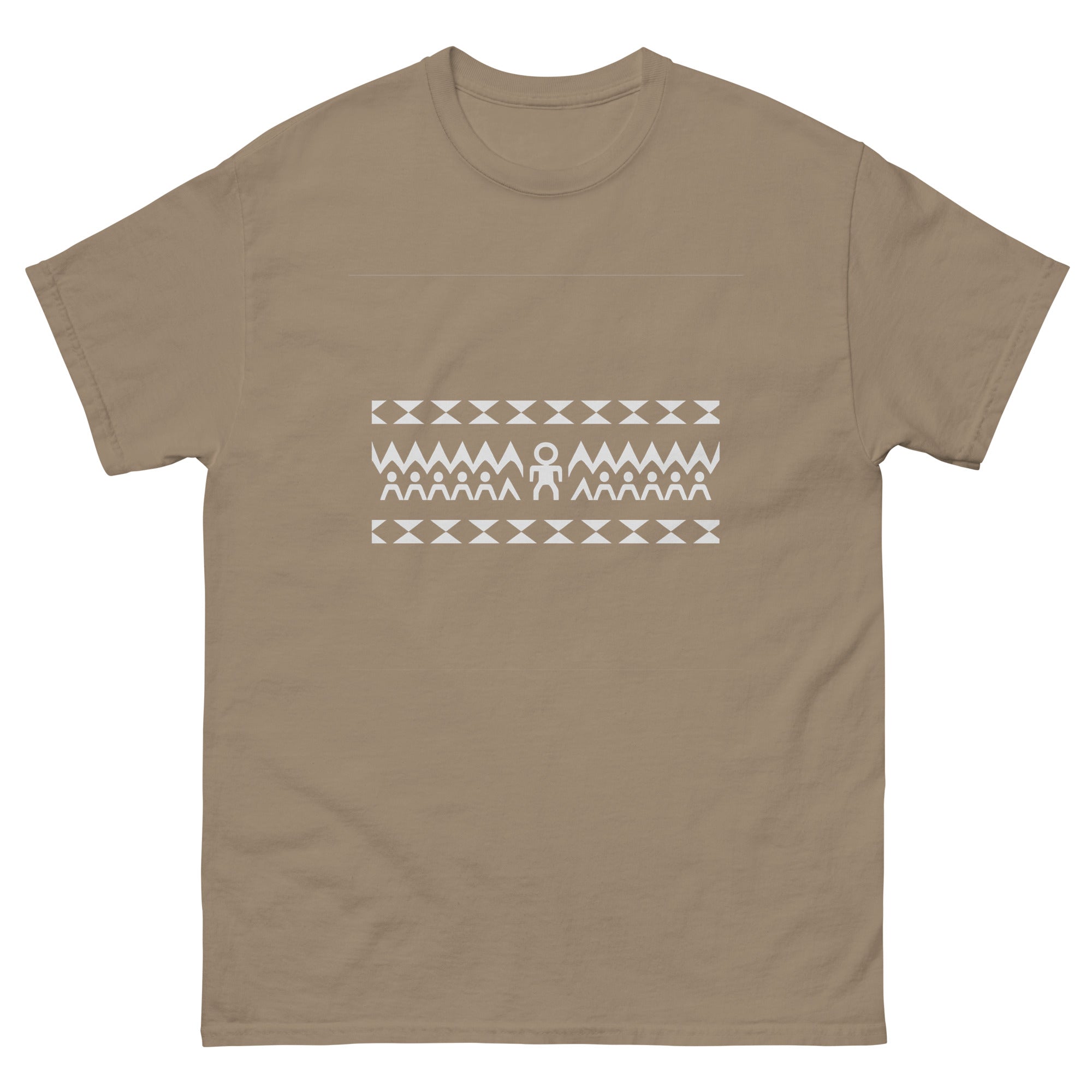 Niho Mano Armband Hawaiian t-shirt design on a Brown Savana unisex tee