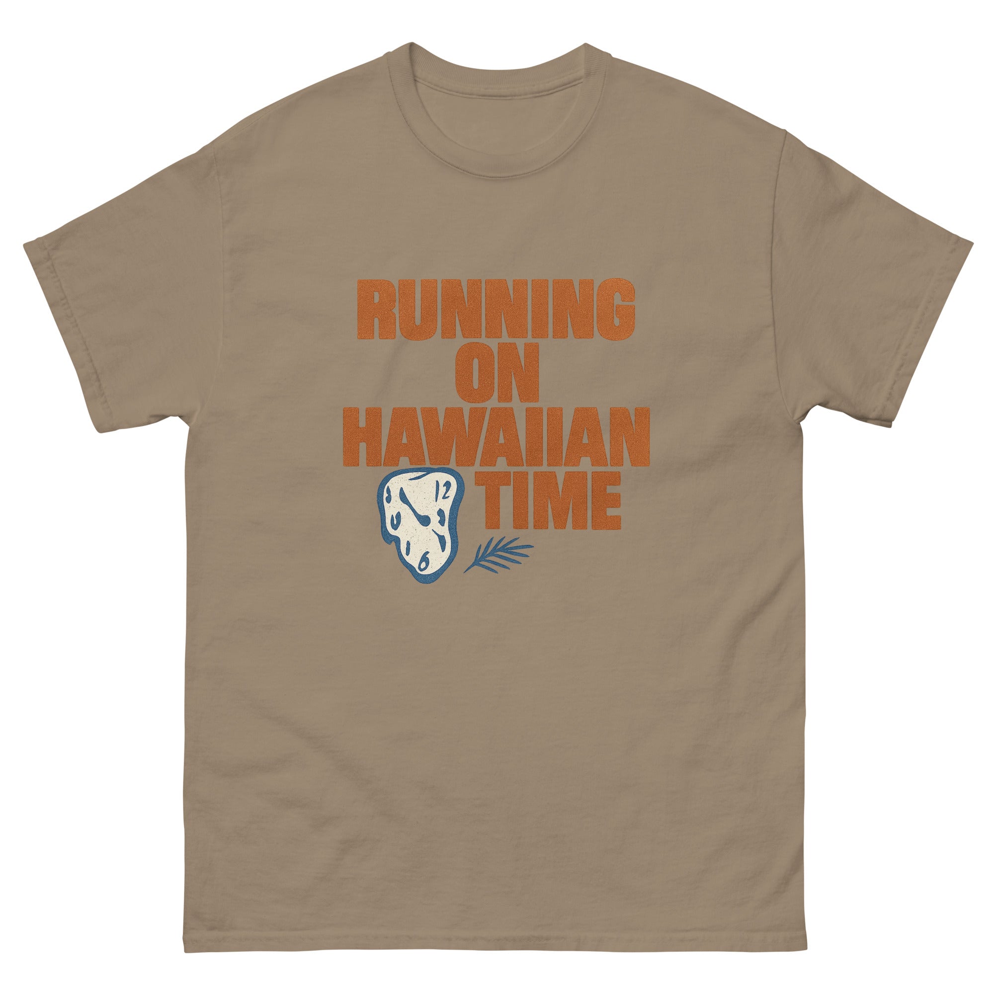 Hawaiian Time Hawaiian t-shirt design on a Brown Savana unisex tee