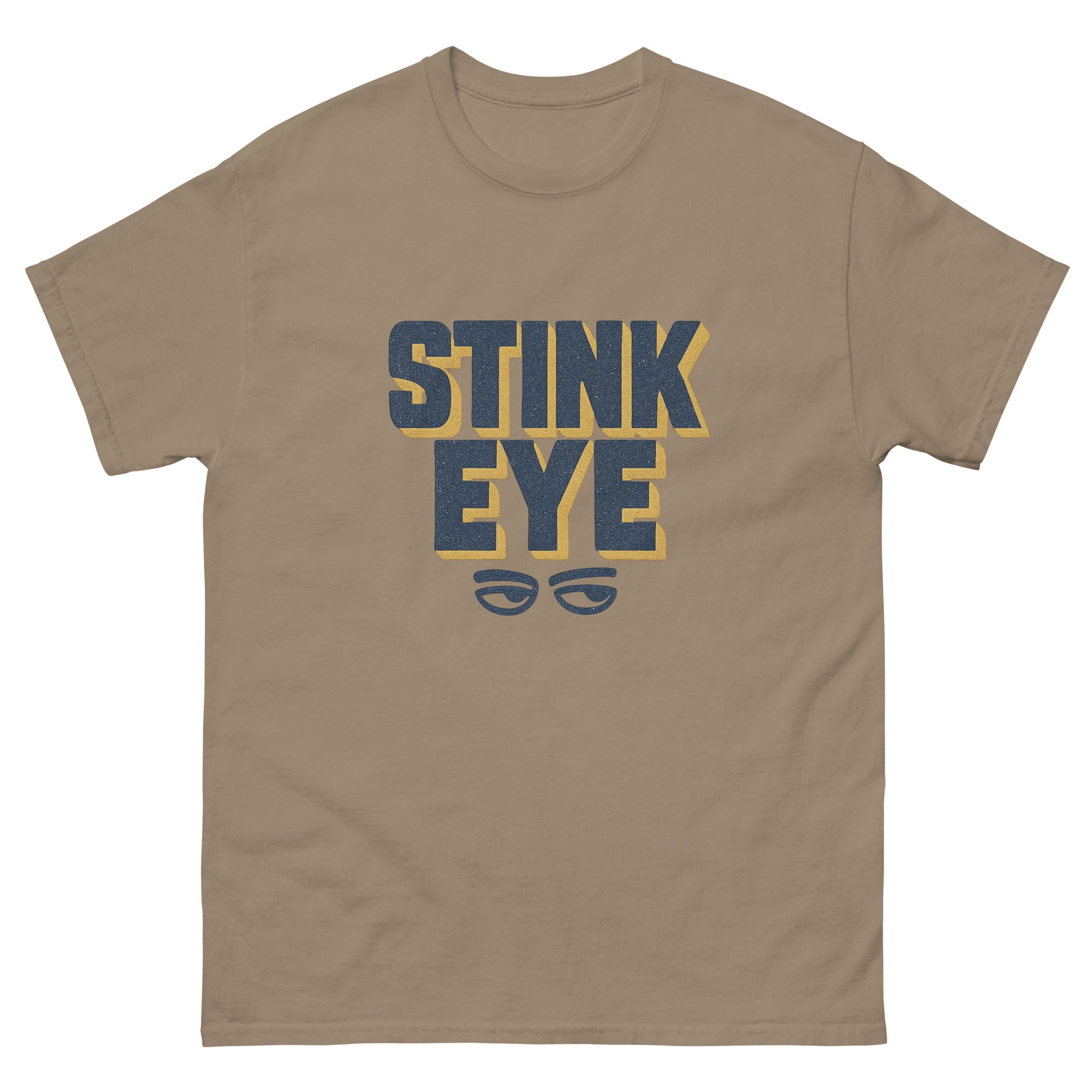 Stink Eye Hawaiian t-shirt design on a Brown Savana unisex tee