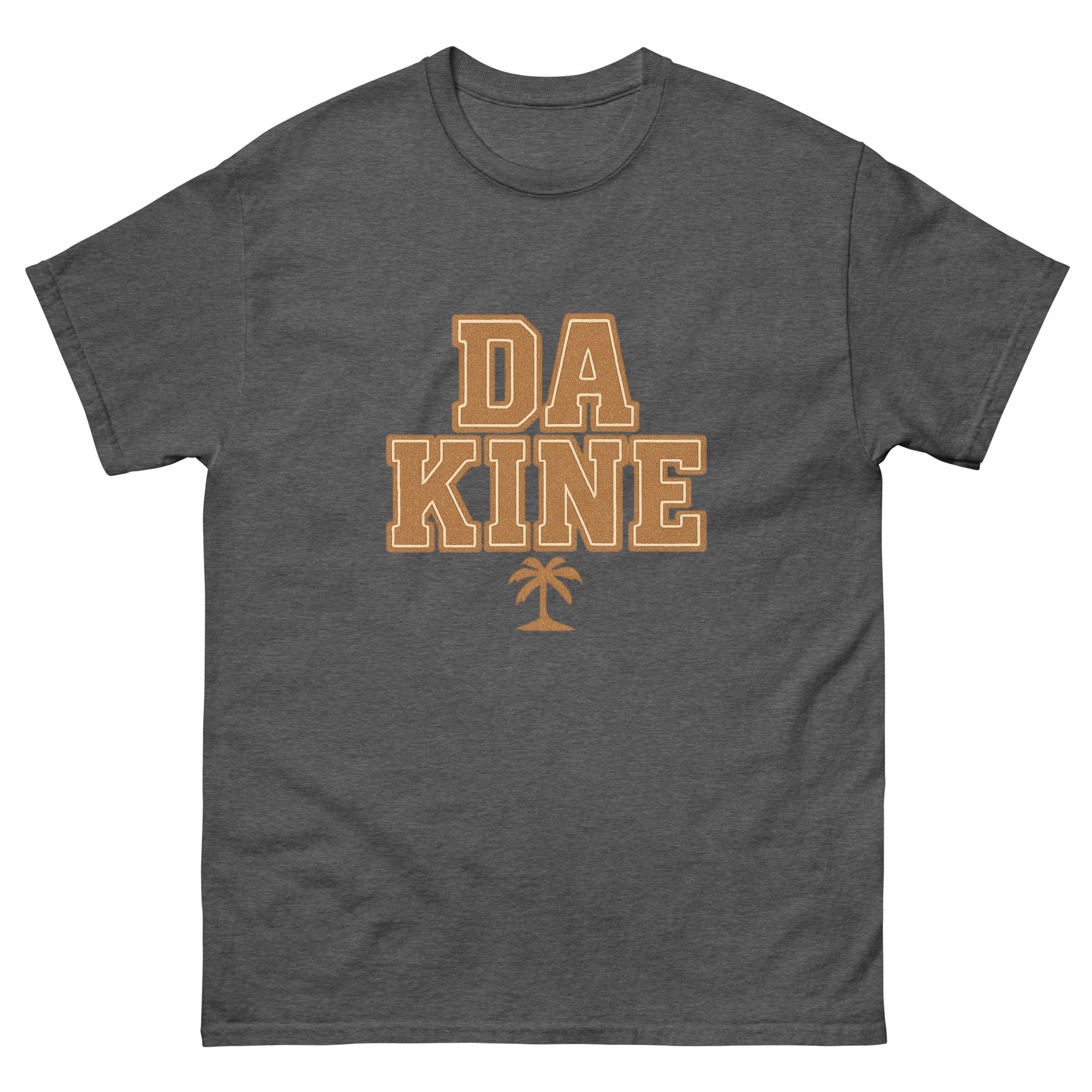 Da Kine Hawaiian t-shirt design on a Dark Heather unisex tee