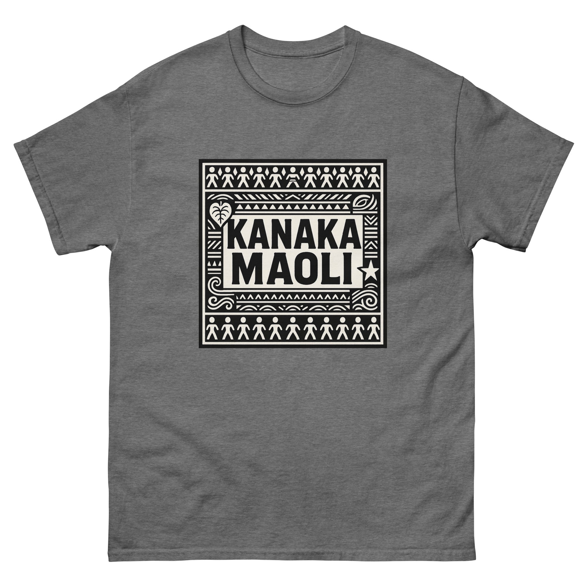 Kanaka Maoli Hawaiian Pride T-Shirt Hawaiian t-shirt design on a Graphite Heather unisex tee