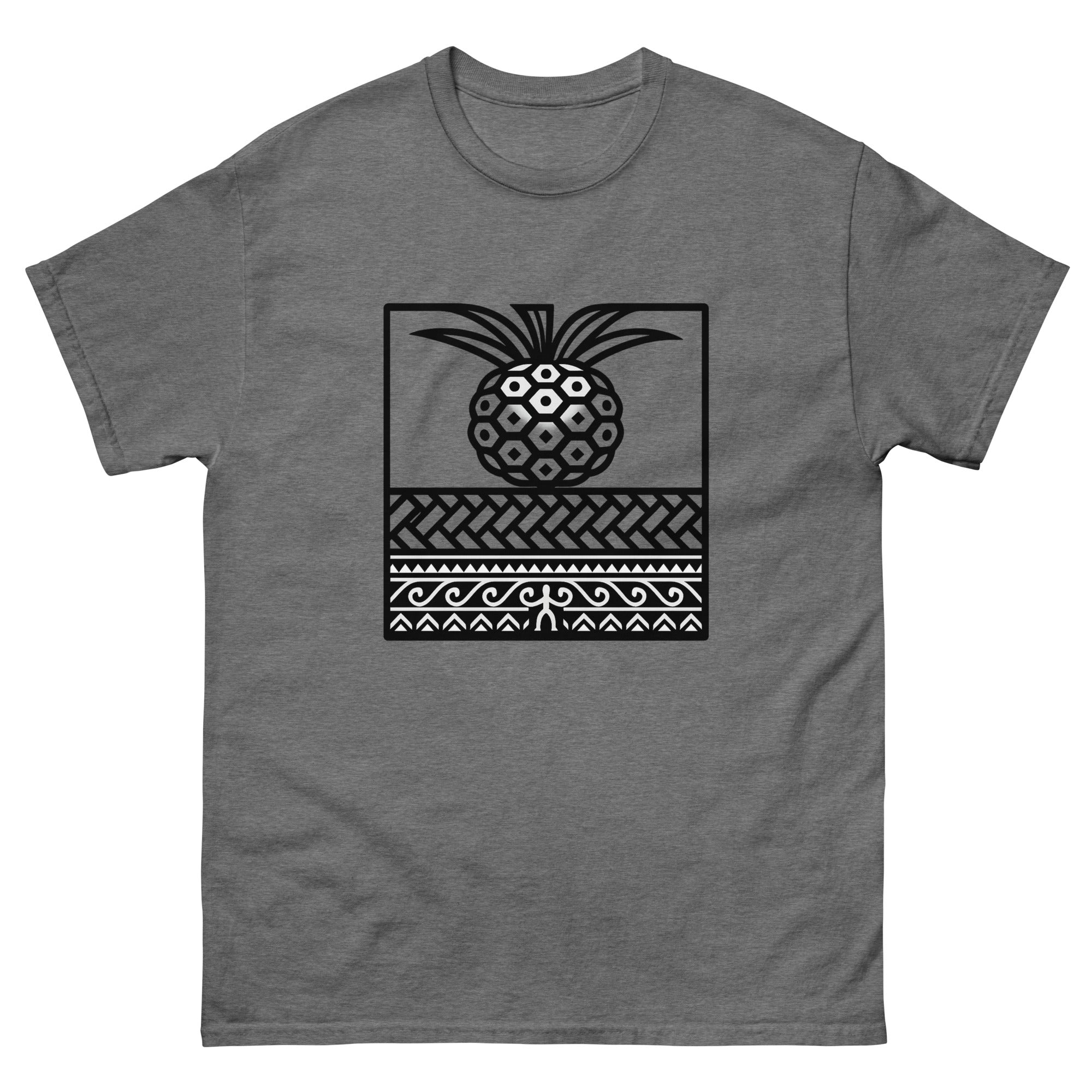 Hala Lauhala Hawaiian t-shirt design on a Graphite Heather unisex tee