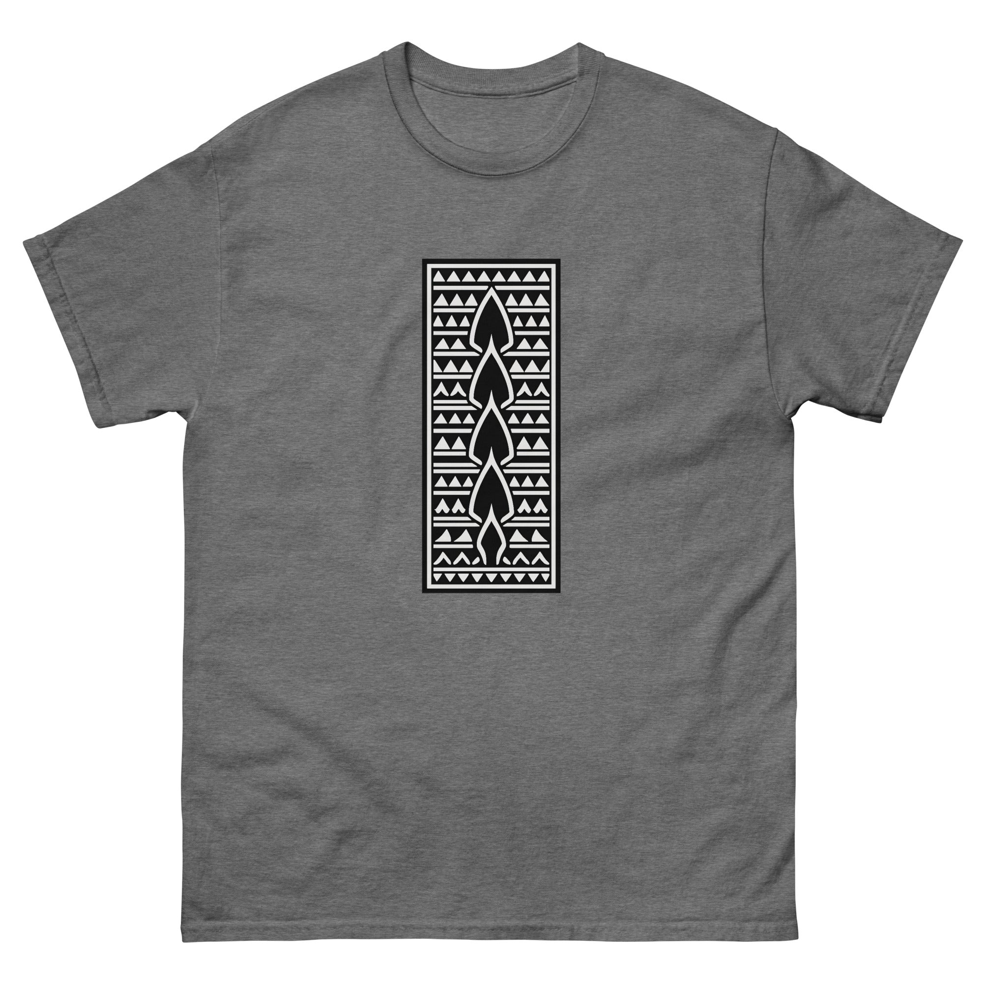 Spearhead Panel Hawaiian t-shirt design on a Graphite Heather unisex tee