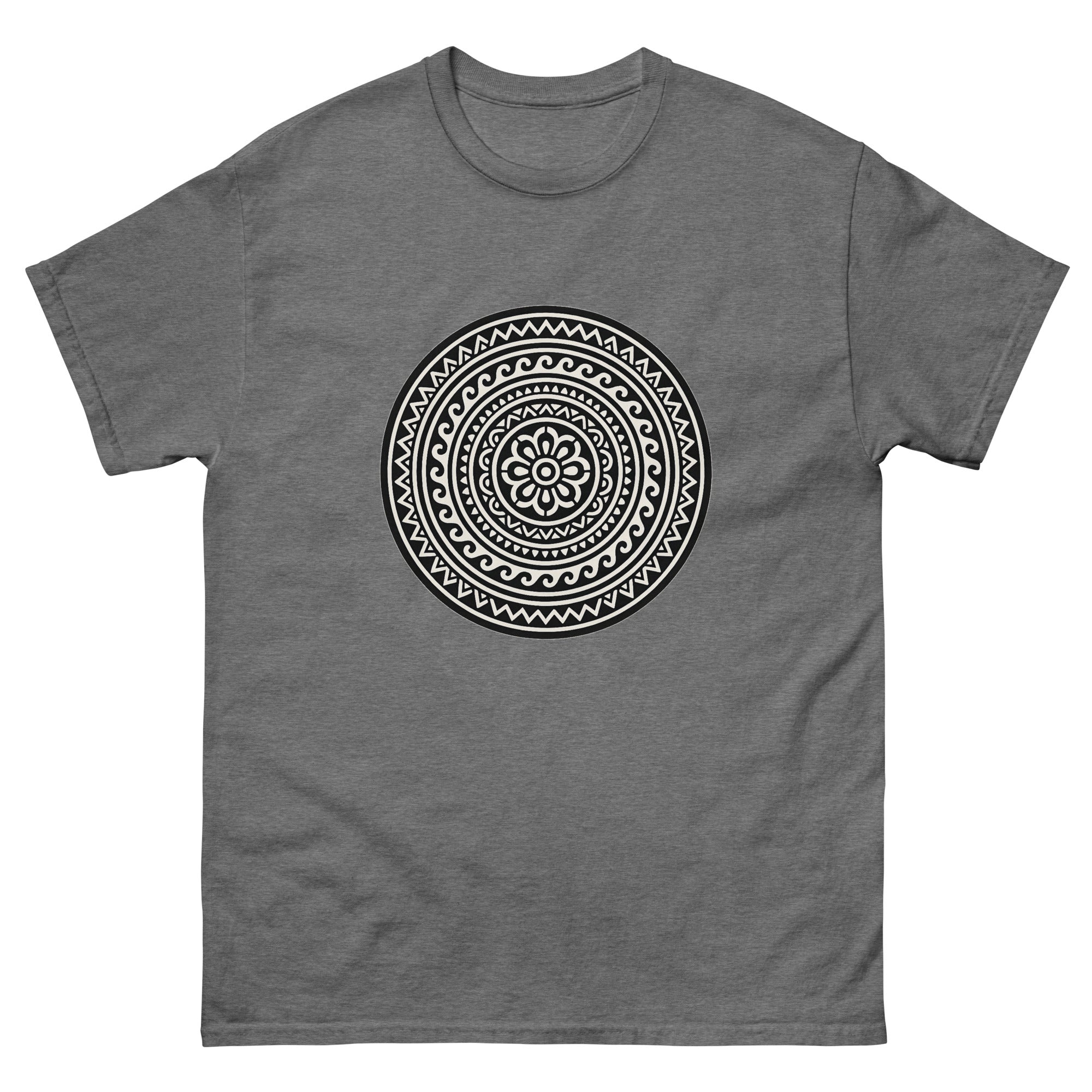 Honu Shell Mandala Hawaiian t-shirt design on a Graphite Heather unisex tee