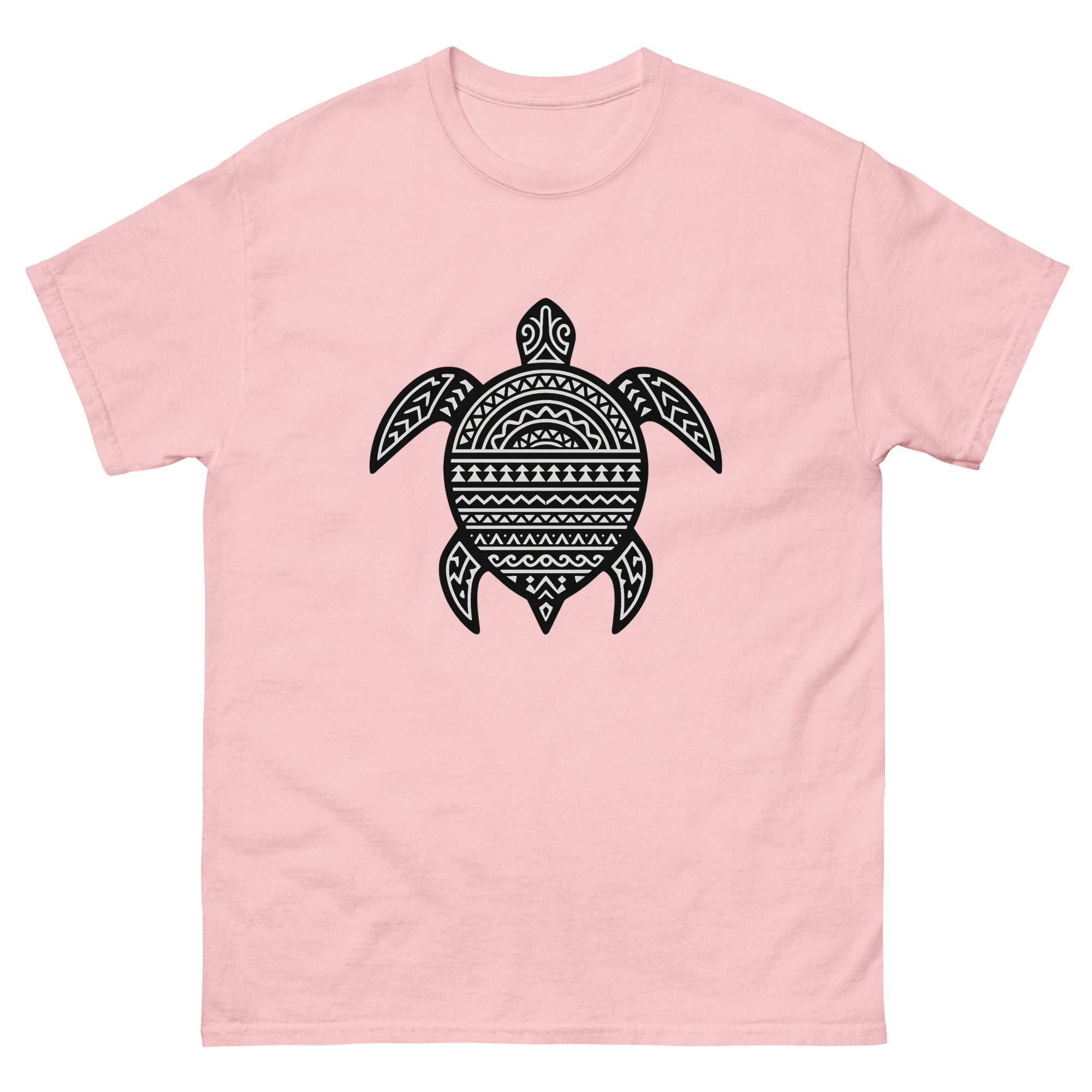 Honu Kakau Hawaiian t-shirt design on a Light Pink unisex tee