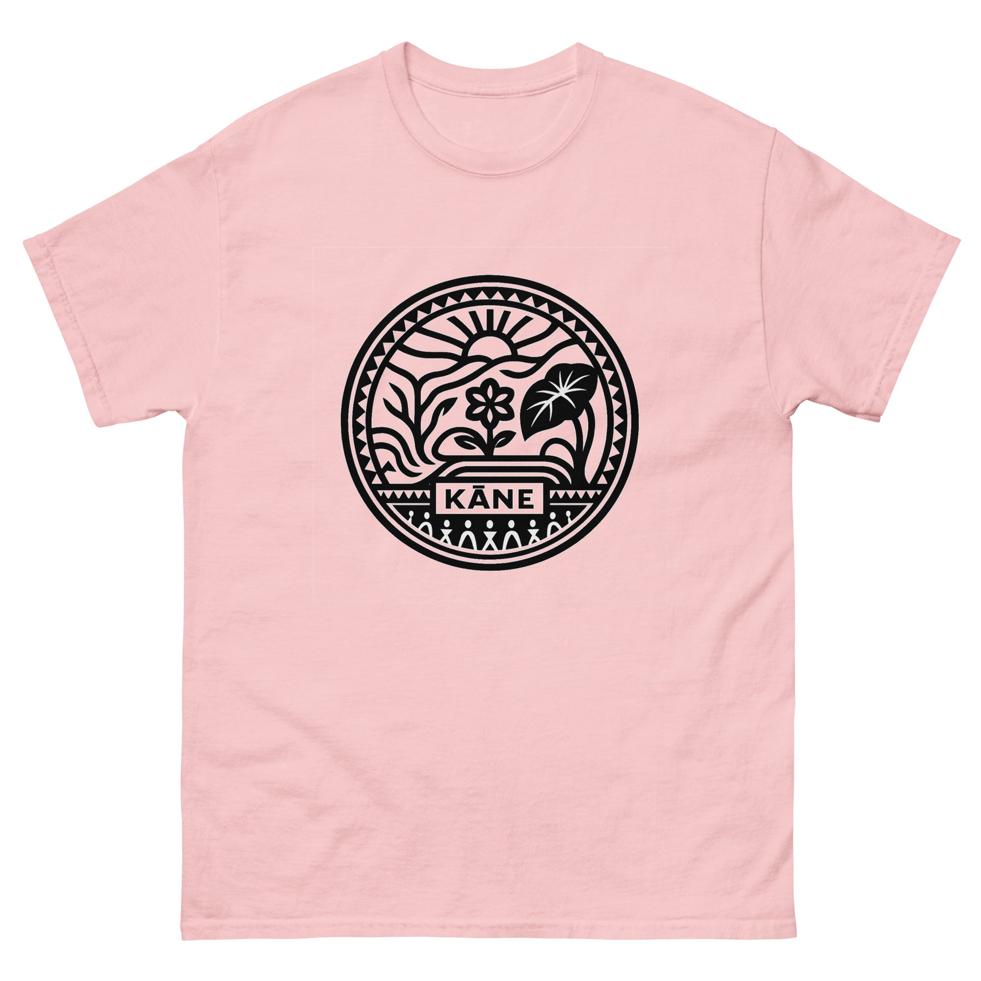 Kane Hawaiian God T-Shirt Hawaiian t-shirt design on a Light Pink unisex tee