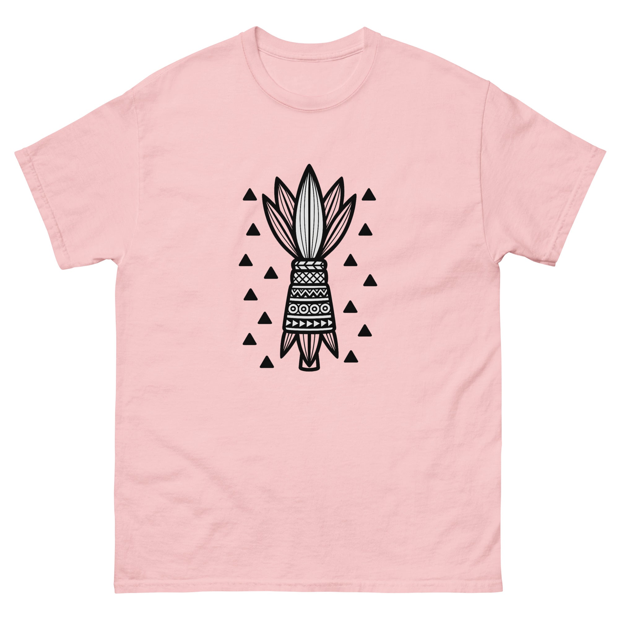 Hookupu Offering Hawaiian t-shirt design on a Light Pink unisex tee