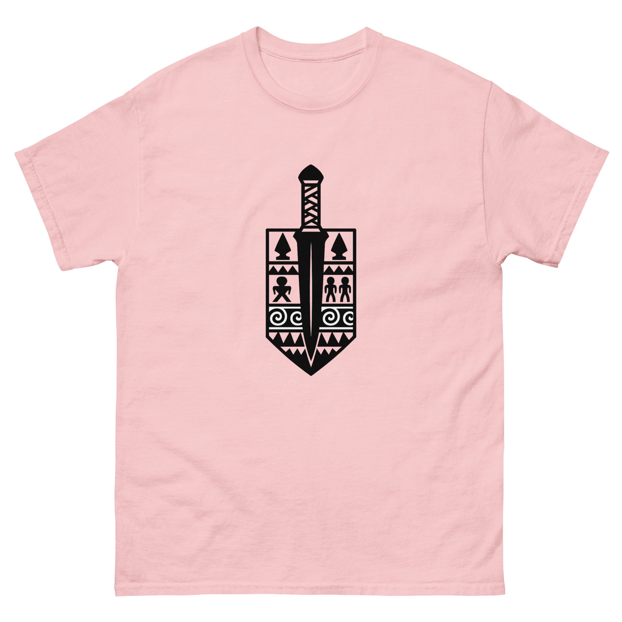 Pahoa Dagger Hawaiian t-shirt design on a Light Pink unisex tee