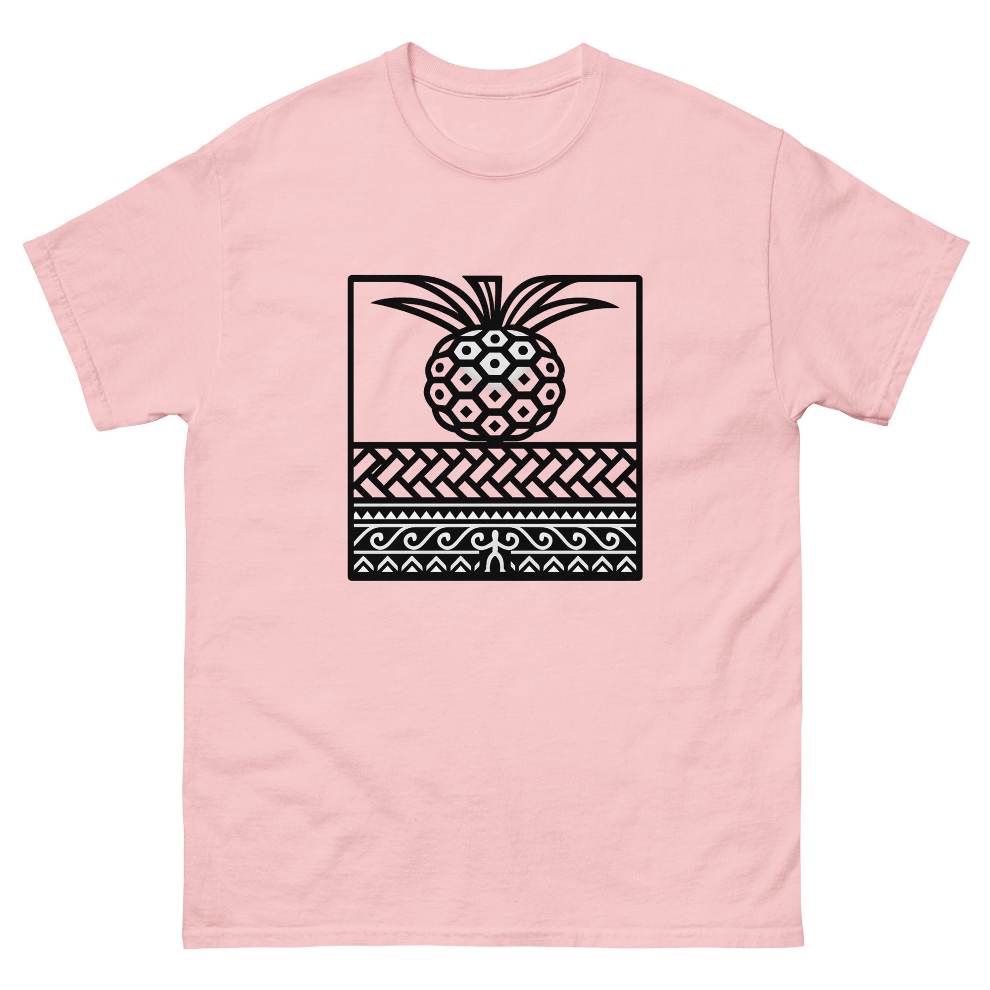 Hala Lauhala Hawaiian t-shirt design on a Light Pink unisex tee