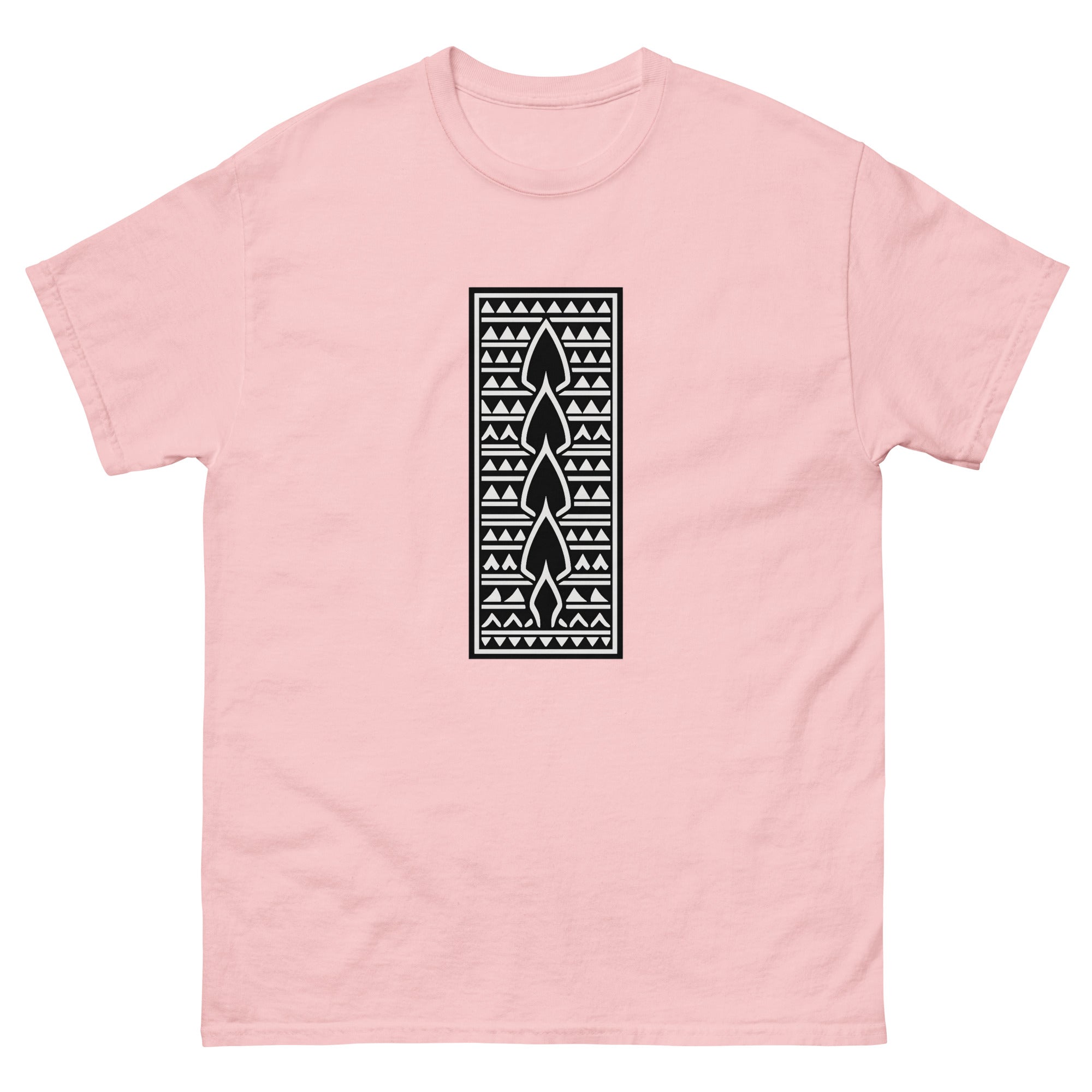 Spearhead Panel Hawaiian t-shirt design on a Light Pink unisex tee