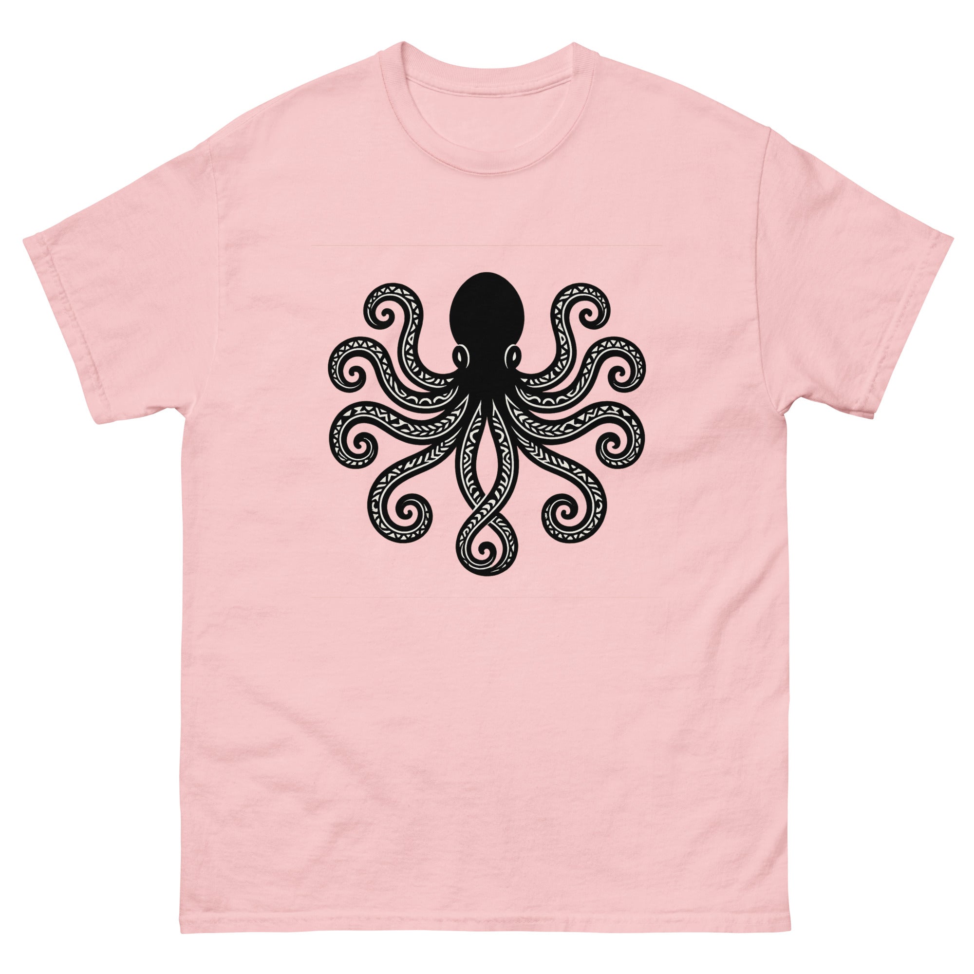 Hee Kakau Hawaiian t-shirt design on a Light Pink unisex tee
