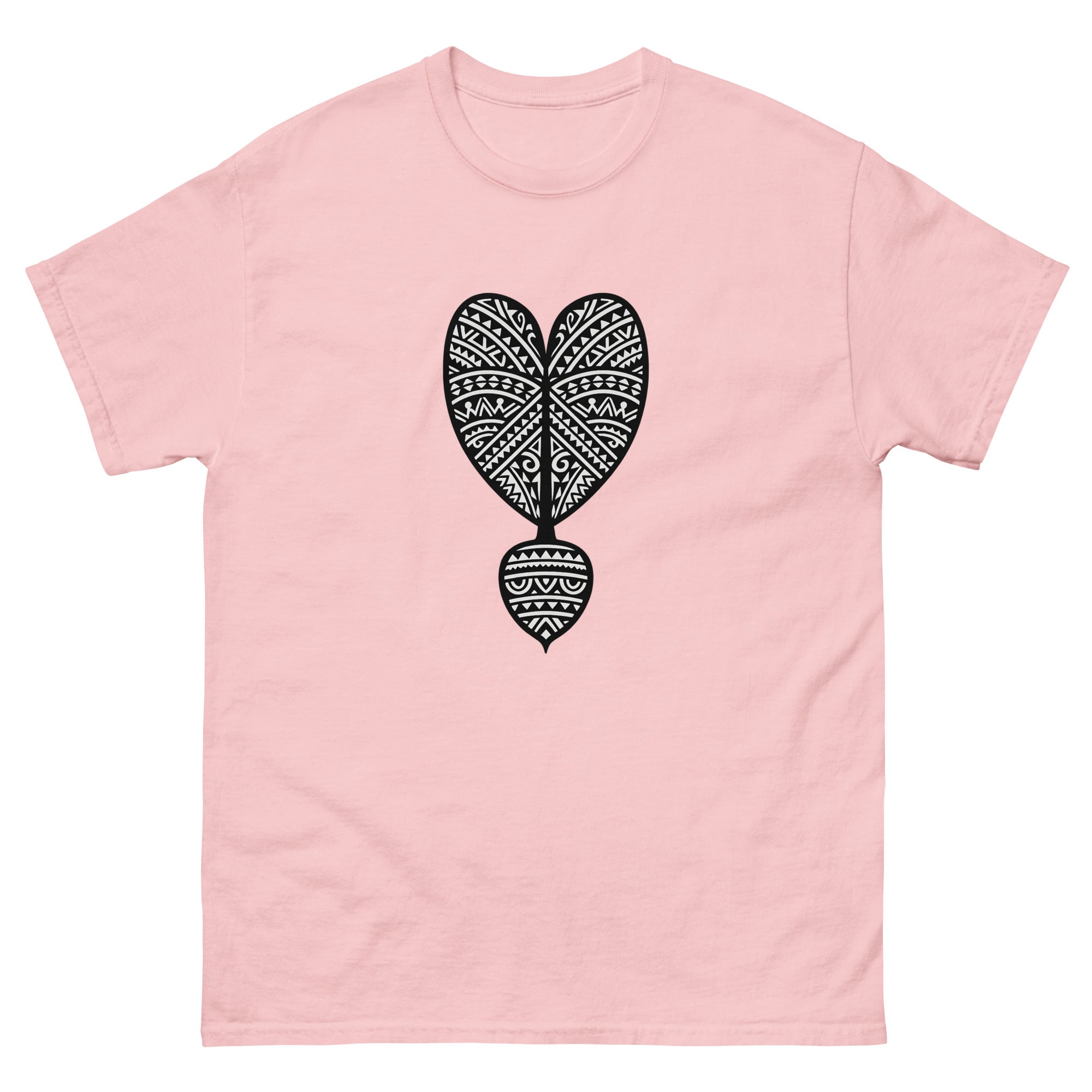 Kalo Haloa Hawaiian t-shirt design on a Light Pink unisex tee