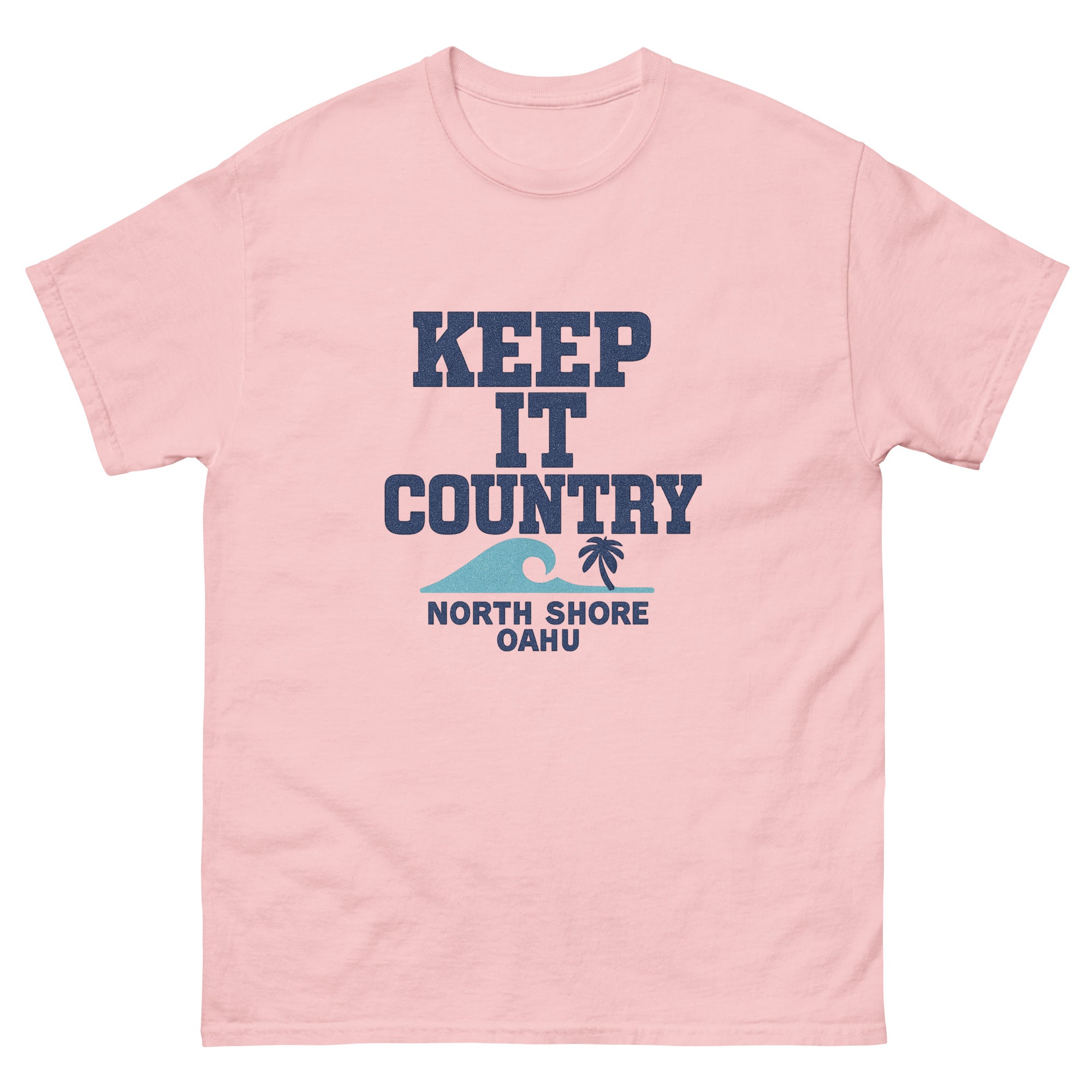 Keep It Country Hawaiian t-shirt design on a Light Pink unisex tee