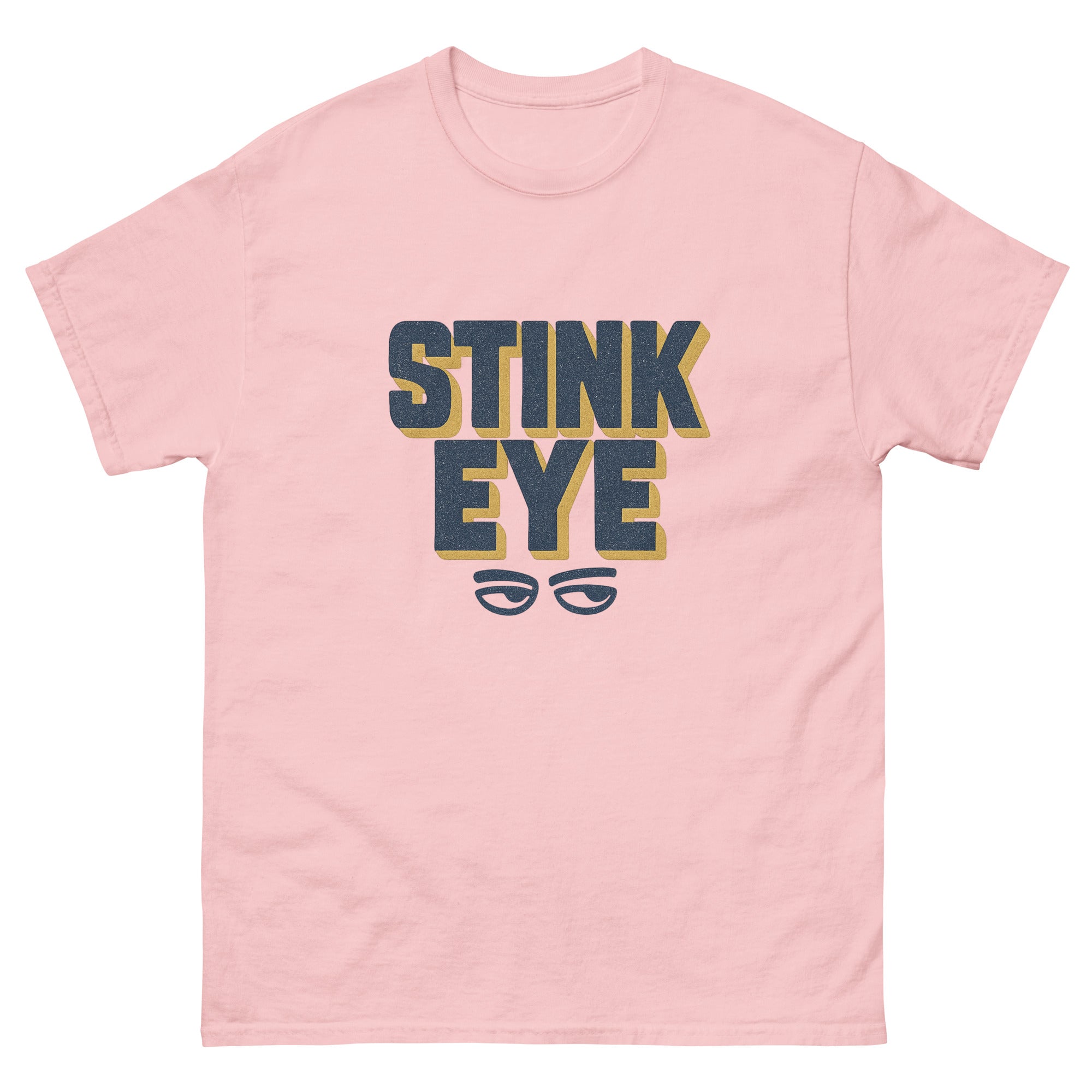 Stink Eye Hawaiian t-shirt design on a Light Pink unisex tee