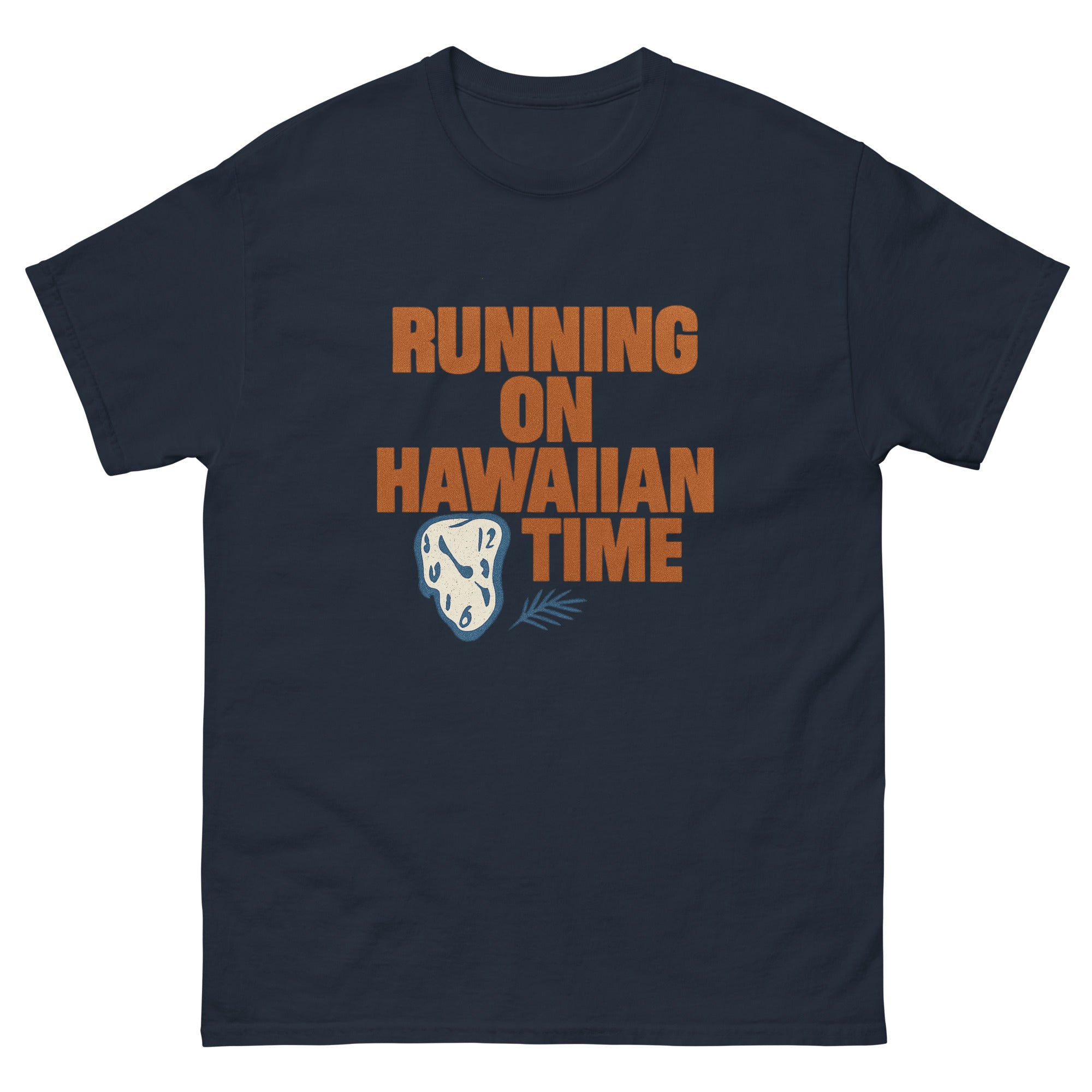 Hawaiian Time Hawaiian t-shirt design on a Navy unisex tee