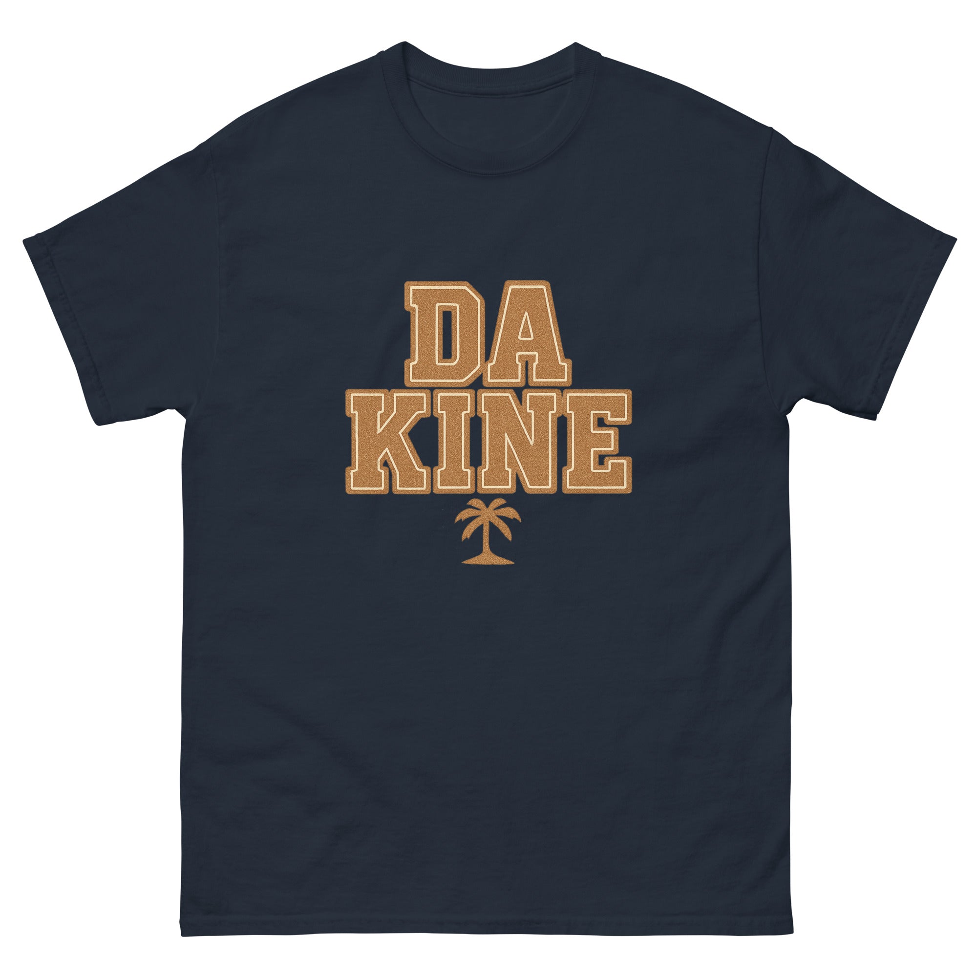 Da Kine Hawaiian t-shirt design on a Navy unisex tee