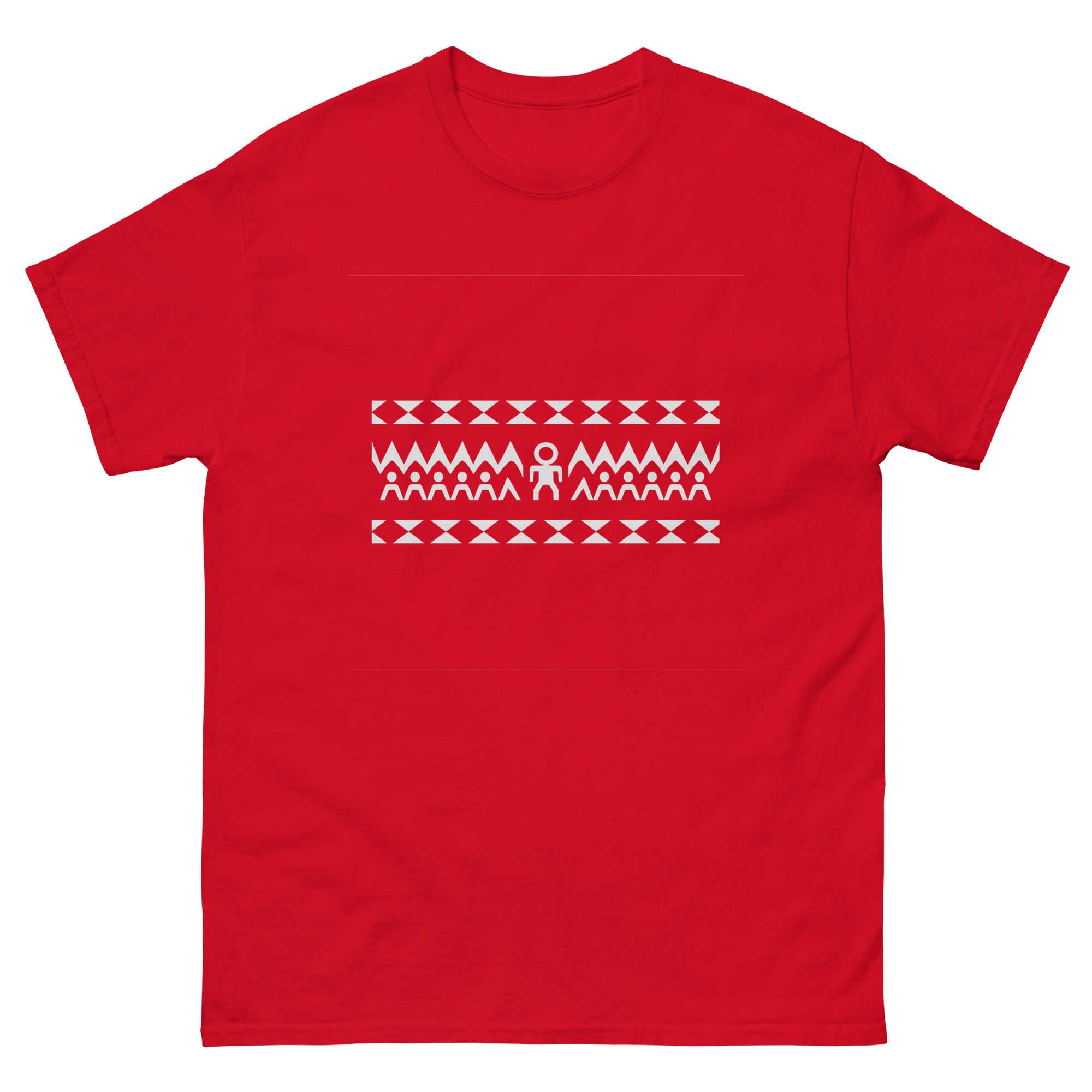 Enata Circle 2x Hawaiian t-shirt design on a Red unisex tee