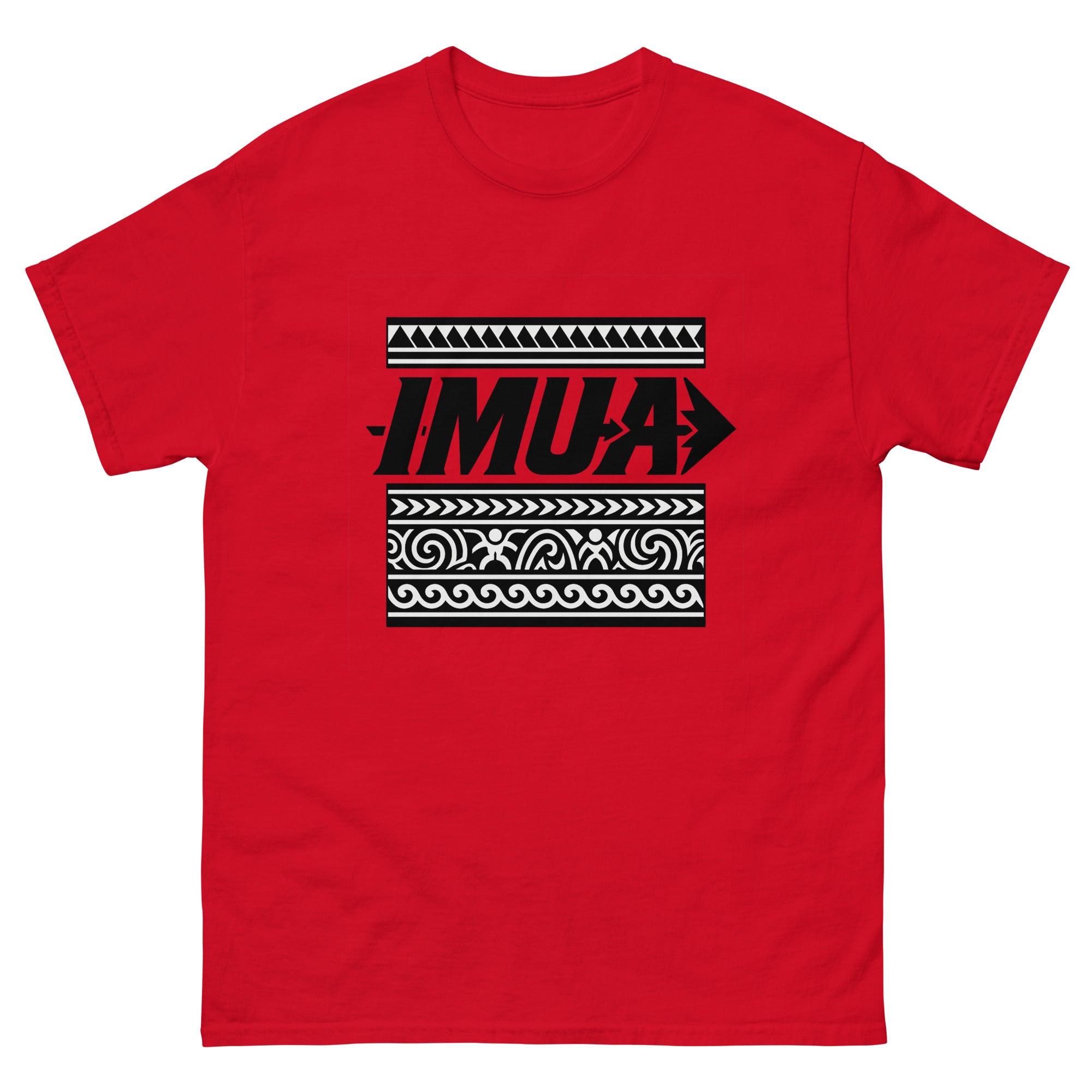 Imua Hawaiian t-shirt design on a Red unisex tee