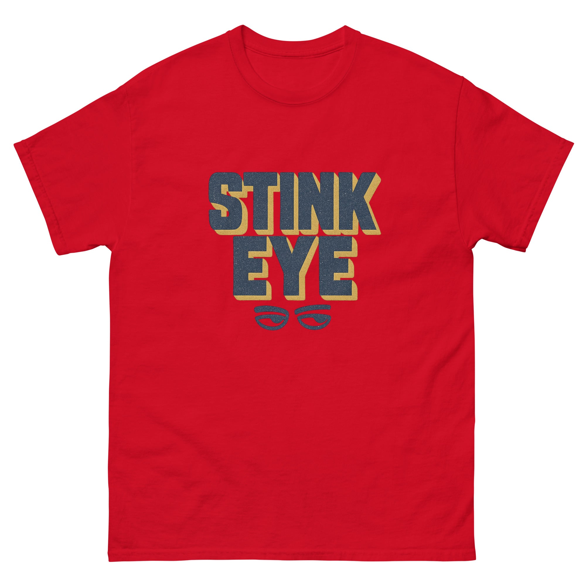 Stink Eye Hawaiian t-shirt design on a Red unisex tee