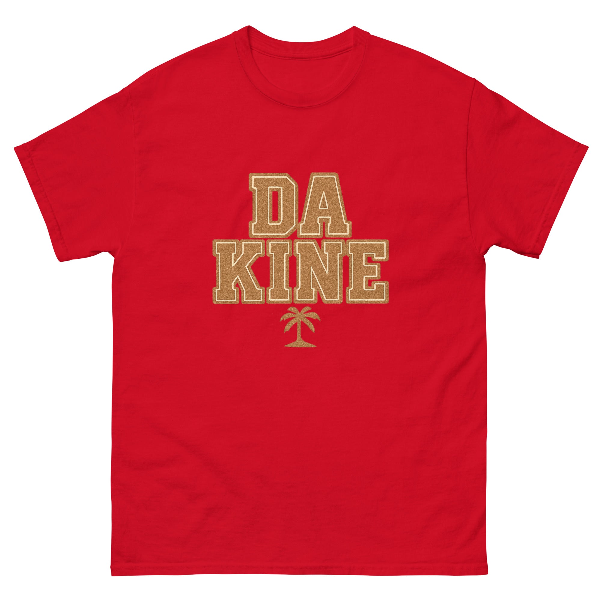 Da Kine Hawaiian t-shirt design on a Red unisex tee