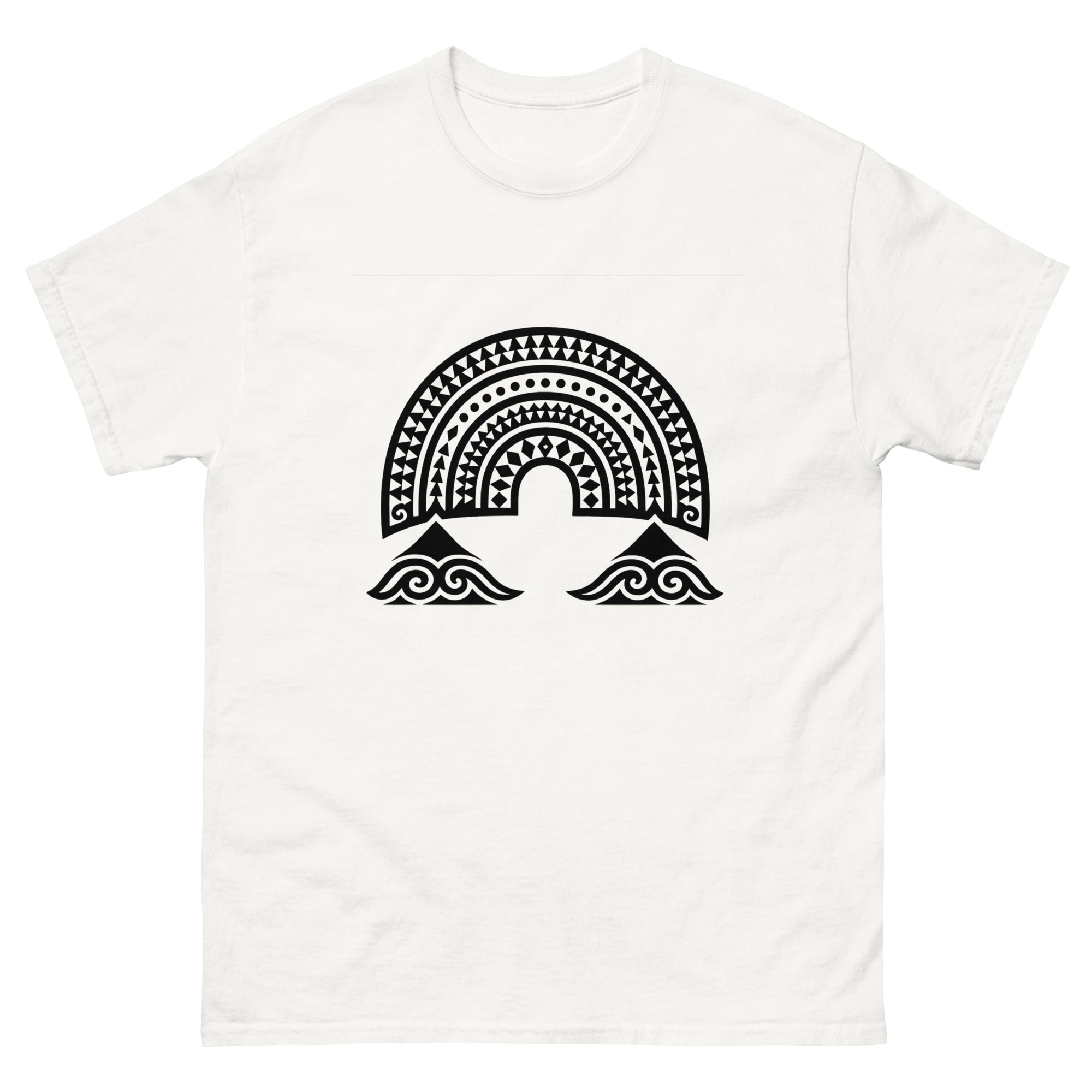 Anuenue Hawaiian Rainbow T-Shirt Hawaiian t-shirt design on a White unisex tee