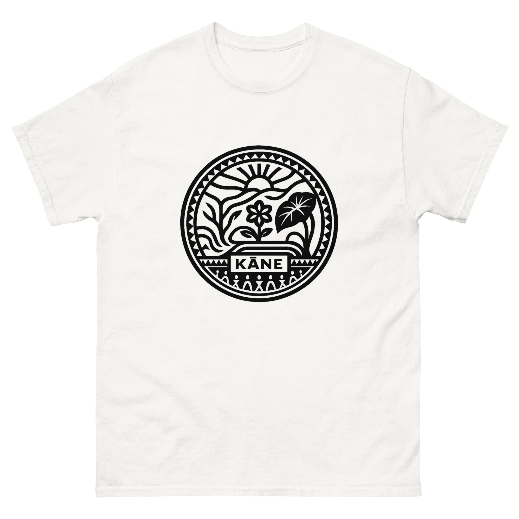 Kane Domain Hawaiian t-shirt design on a White unisex tee