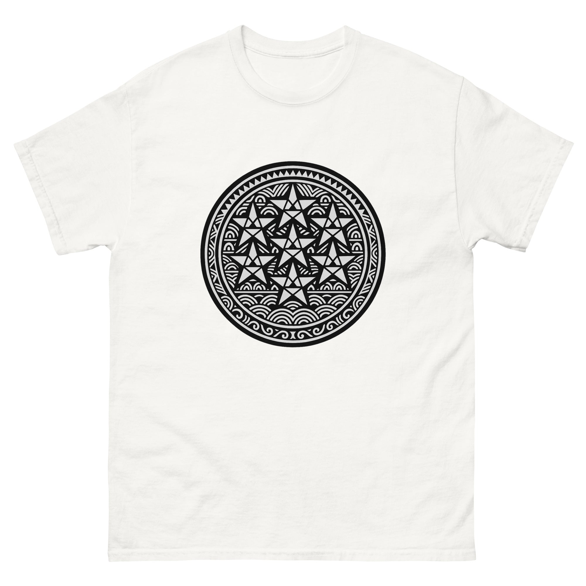 Makalii Pleiades Hawaiian t-shirt design on a White unisex tee