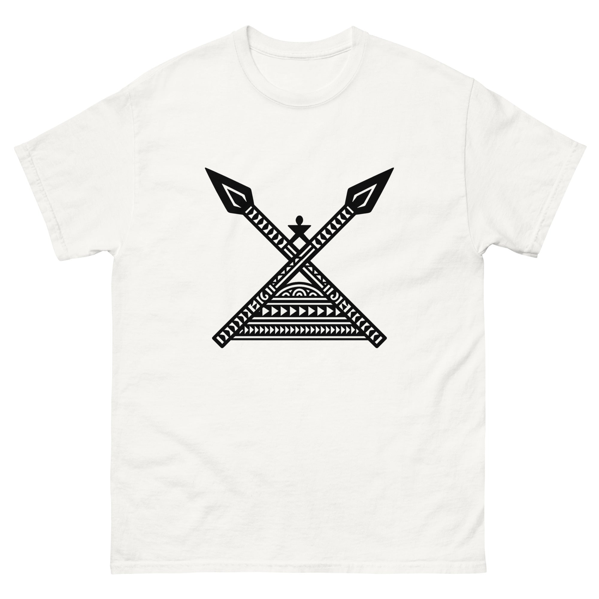 Koa Spears Hawaiian t-shirt design on a White unisex tee